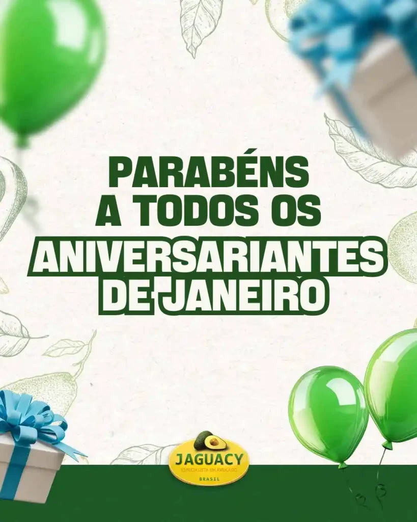 Aniversariantes Janeiro 2026 Post Capa