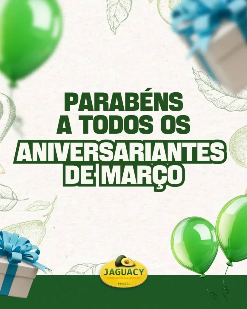 Aniversariantes Março 2026 Post Capa